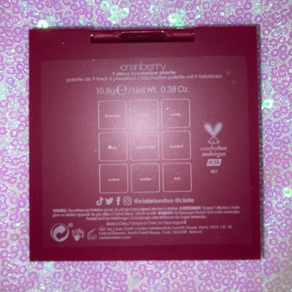 Ciate London CMP032 Cranberry 9 Shades Eyeshadow Palette 10.8 g e / 0.38 Oz NIB - Picture 6 of 6